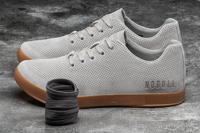 Dark / Grey Nobull Arctic Gum Suede Men's Trainers | CA E1217B